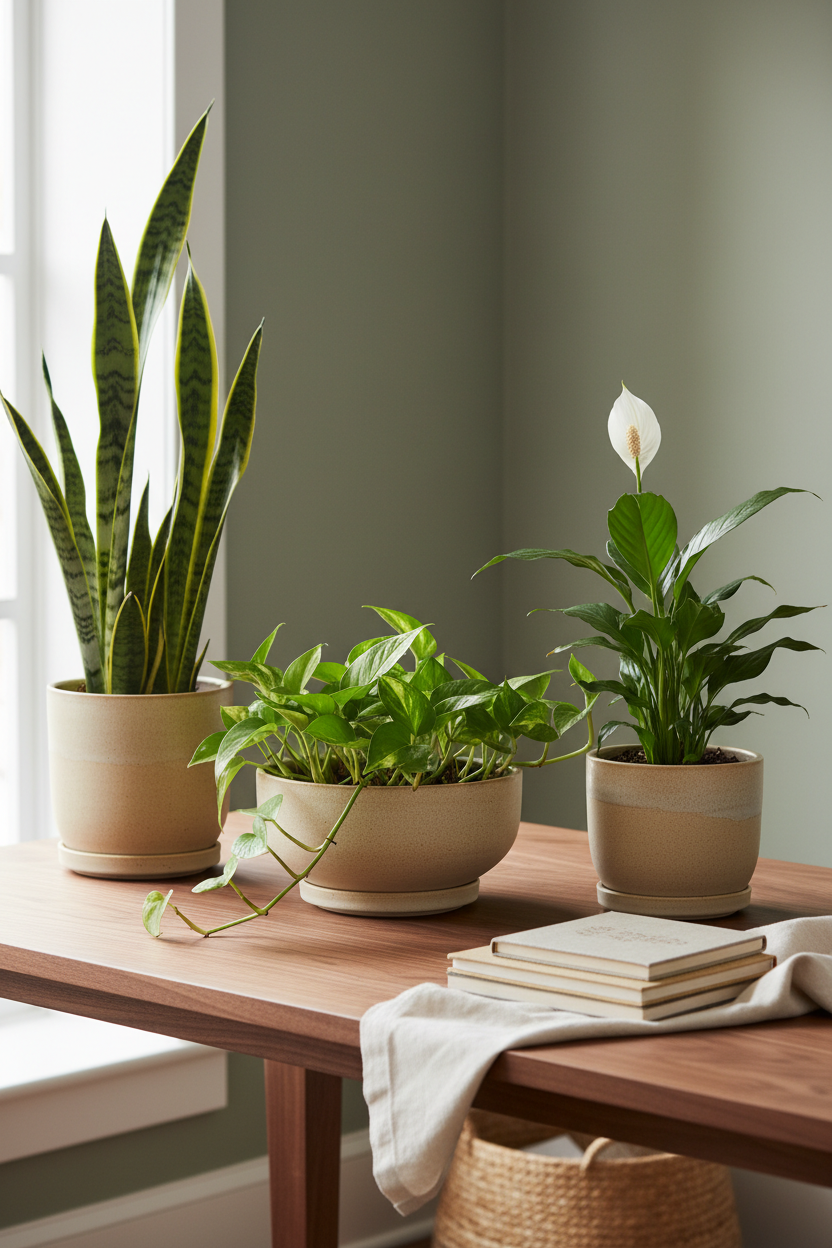 Air Purifying Plant Trio — Lifestyle Shot