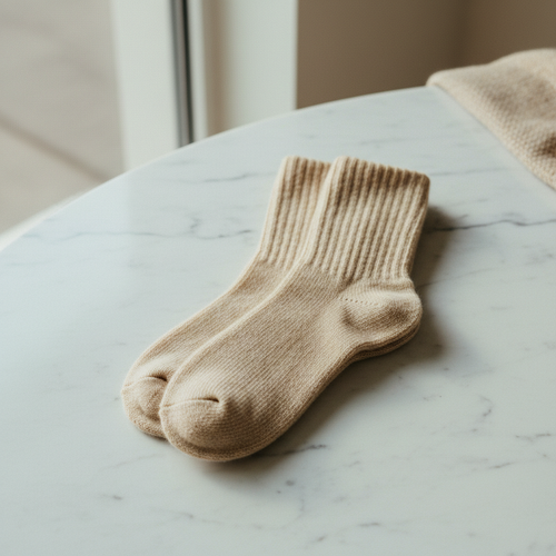 Cashmere Sleep Socks — Hero Shot